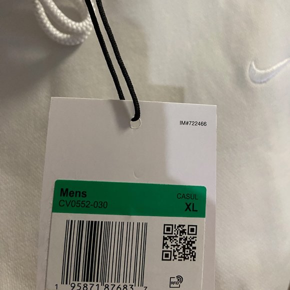 Nike NRG Solo Swoosh Fleece Hoodie Phantom White Heavyweight Men CV0552-030 - Picture 7 of 10